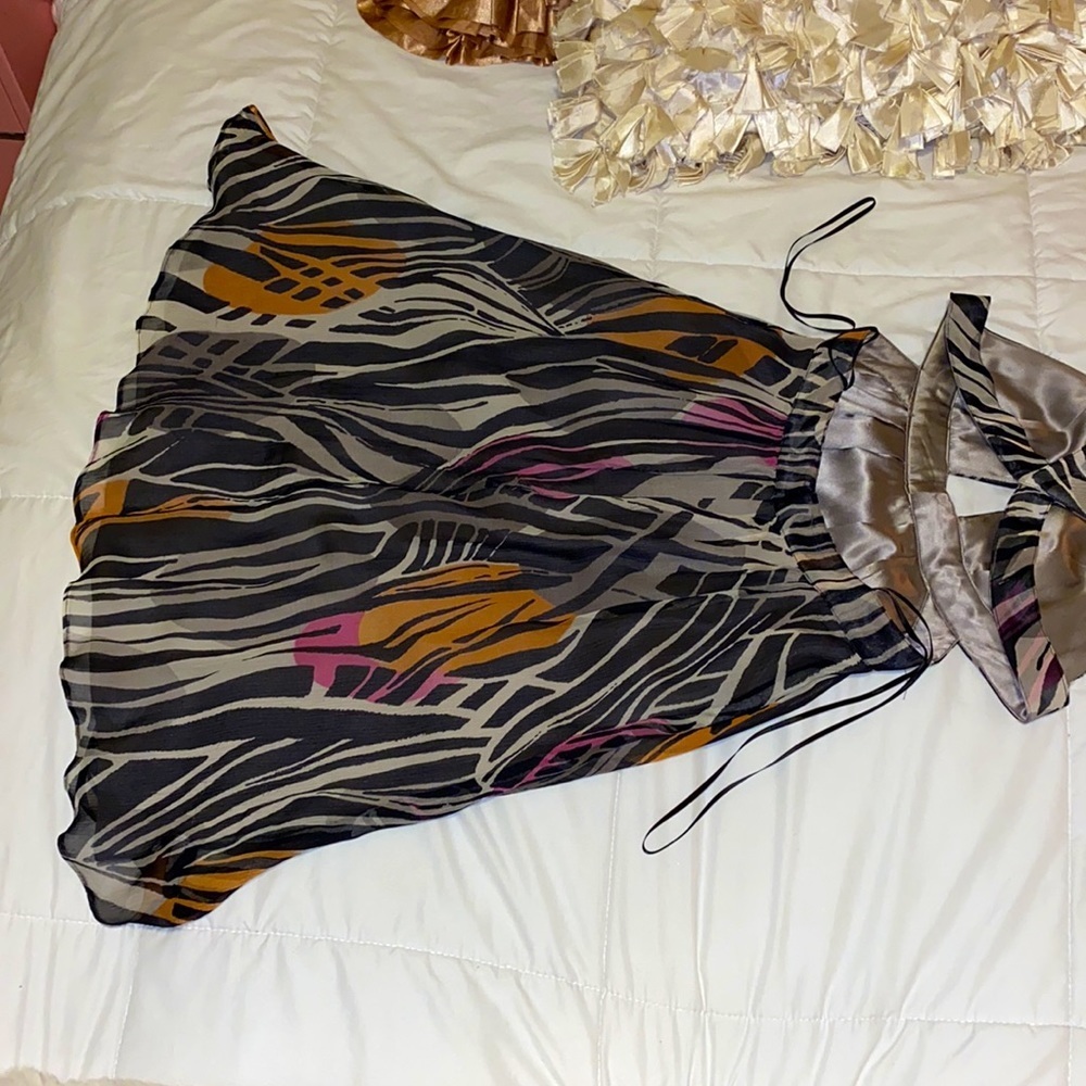 Ali Ro dress women’s 2 black gray pink orange - Picture 9 of 14